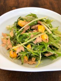 水菜とツナのポン酢マヨサラダ♪-レシピのメイン写真