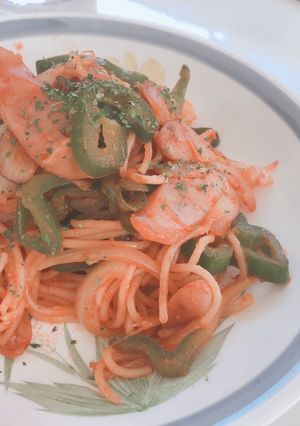 冷凍パスタでナポリタン-レシピのメイン写真