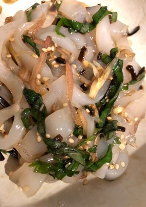 イカ刺しの薬味和え-レシピのメイン写真
