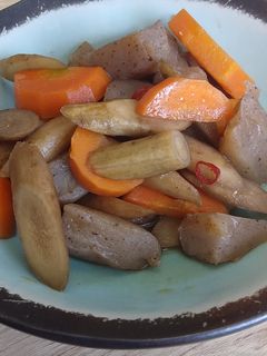 ごぼうとこんにゃくの煮物-レシピのメイン写真