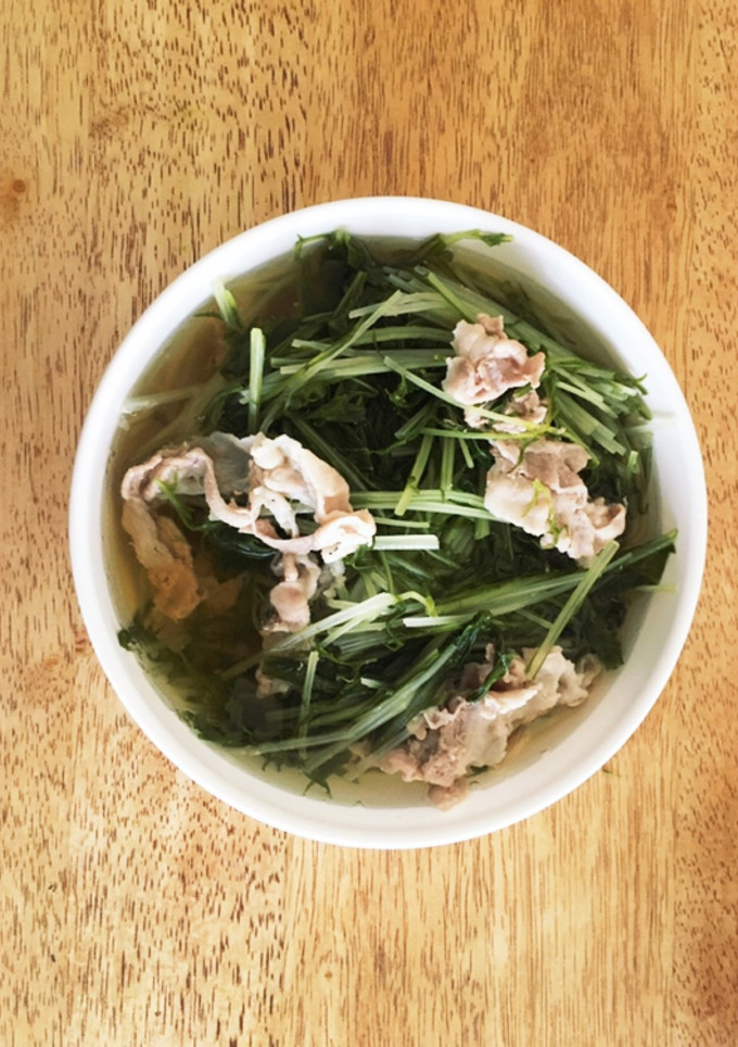 水菜と豚肉の煮物-レシピのメイン写真