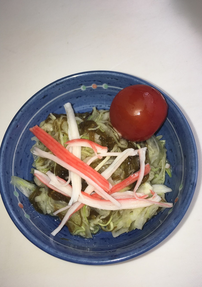 ★お手軽！キャベツともずく酢の和え物-レシピのメイン写真