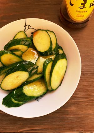 おつまみに、きゅうりのごま油・醤油かけ-レシピのメイン写真