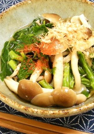 モロヘイヤとしめじのめんつゆ和え-レシピのメイン写真