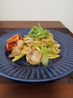 ねぎ豚焼きうどん-レシピのメイン写真