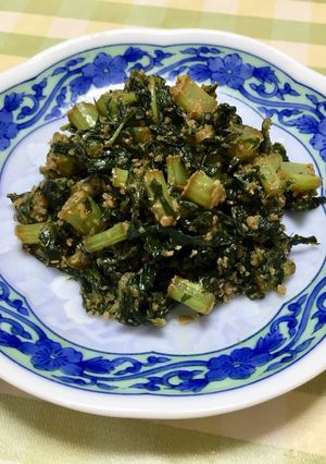 大根葉のにんにくごまマヨ醤油-レシピのメイン写真