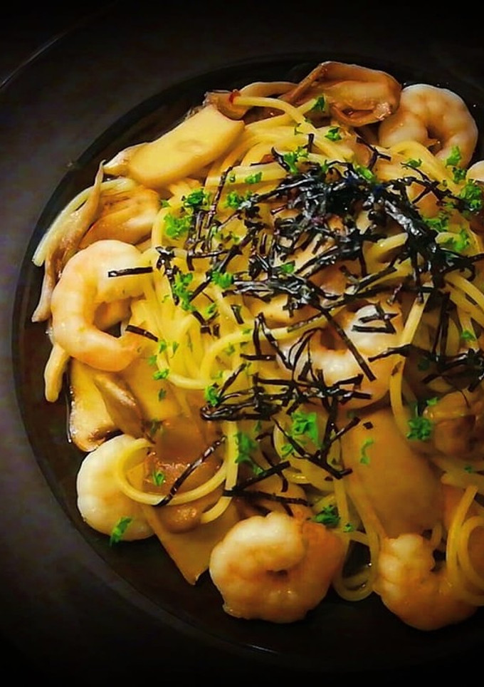 エビときのこの和風パスタ-レシピのメイン写真