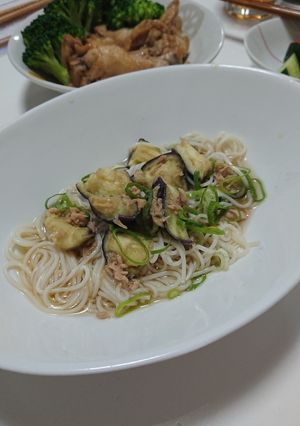 ☆なすとツナのぶっかけ素麺☆-レシピのメイン写真