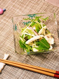 さっぱりイカと水菜のレモンポン酢和え-レシピのメイン写真