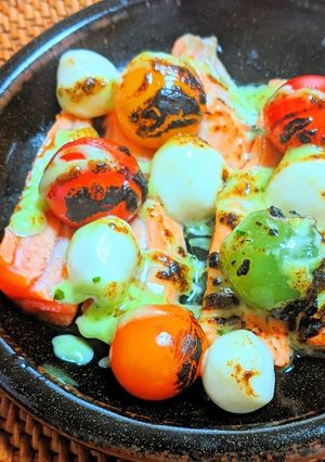 炙りサーモンのカルパッチョ風-レシピのメイン写真