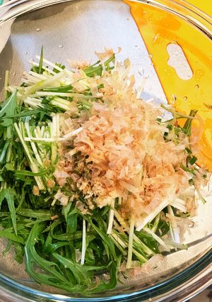 ☆超簡単☆切って混ぜるだけの水菜サラダ☆-レシピのメイン写真