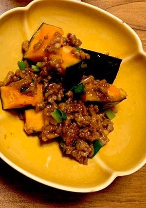 超時短！かぼちゃとひき肉煮込み-レシピのメイン写真