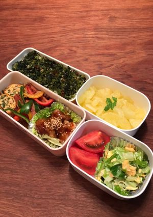 お弁当・・・62かぶの葉生ふりかけ弁当-レシピのメイン写真