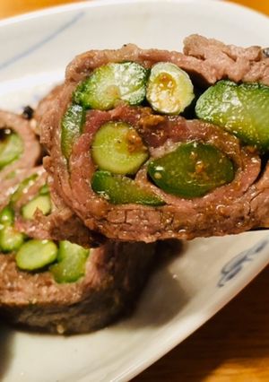 ５分焼くだけ! 柔らか牛肉アスパラ巻き-レシピのメイン写真