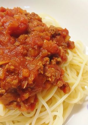 ミートソーススパゲティ-レシピのメイン写真