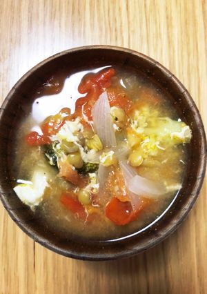 トマトと新玉ねぎと卵のスープ-レシピのメイン写真