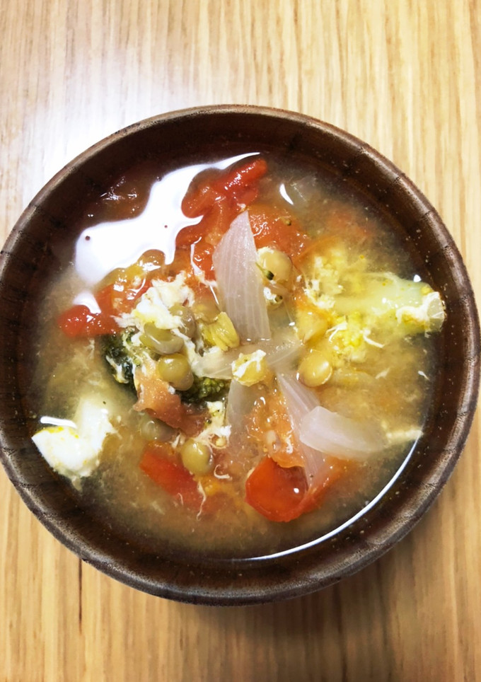 トマトと新玉ねぎと卵のスープ-レシピのメイン写真