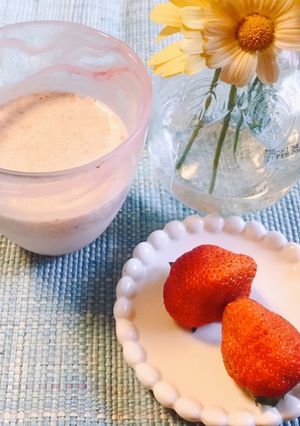 いちご小豆ミルク✨-レシピのメイン写真