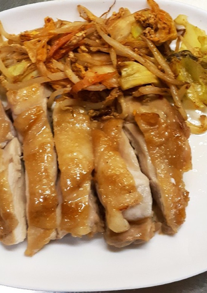 鶏照り焼きともやしミックスキムチ炒め。-レシピのメイン写真