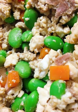 ツナと枝豆の炒り豆腐-レシピのメイン写真