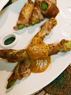 肉巻き辛味噌添え-レシピのメイン写真