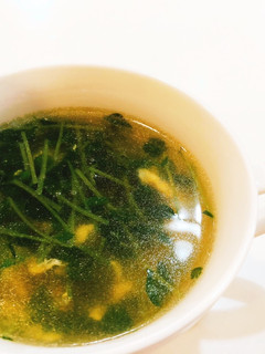豆苗とたまごの中華スープ-レシピのメイン写真