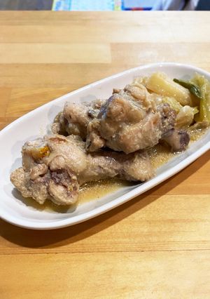 圧力鍋でほろっ！手羽元の酒粕味噌漬け煮-レシピのメイン写真