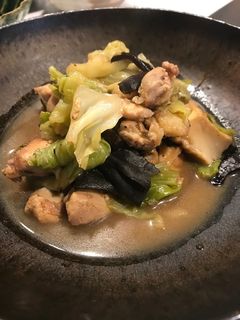 旬な春キャベツで鶏肉と厚揚げの煮物-レシピのメイン写真