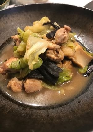旬な春キャベツで鶏肉と厚揚げの煮物-レシピのメイン写真