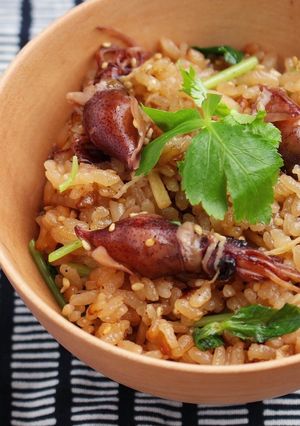 簡単絶品！ホタルイカの炊き込みご飯-レシピのメイン写真