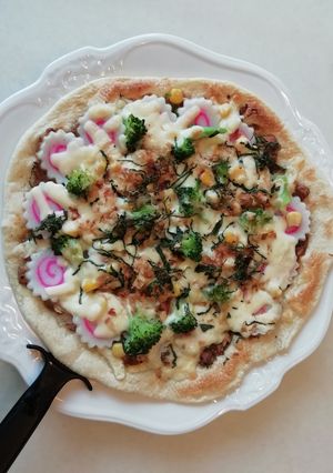 手捏ねなるとピザ-レシピのメイン写真