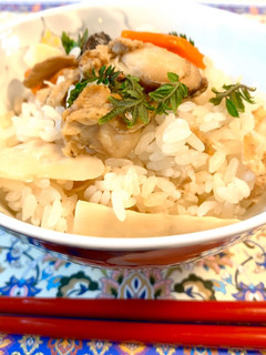 ほかっ♡大粒帆立と筍で春の炊き込みご飯-レシピのメイン写真
