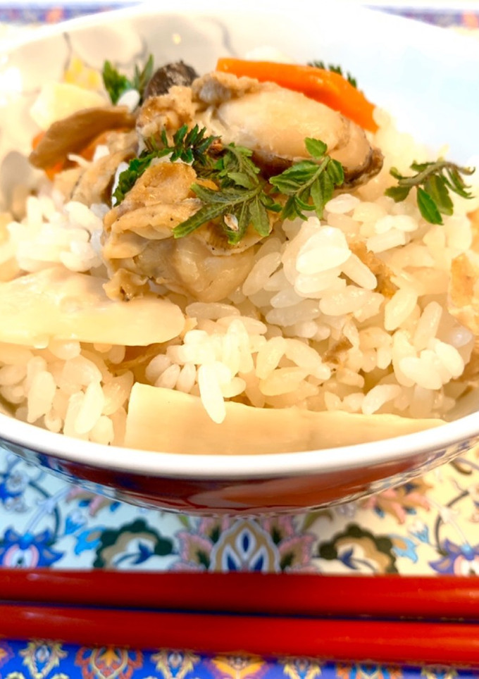 ほかっ♡大粒帆立と筍で春の炊き込みご飯-レシピのメイン写真