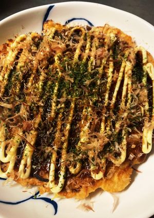 簡単！きのことシーフードのお好み焼き-レシピのメイン写真