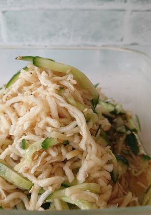 切り干し大根とキュウリのめんつゆ酢あえ-レシピのメイン写真