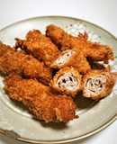★薄切ロース豚肉のくるくる一口カツ