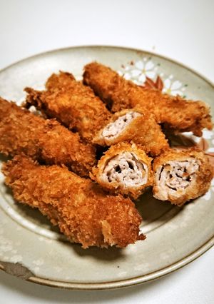 ★薄切ロース豚肉のくるくる一口カツ-レシピのメイン写真