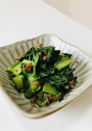 小松菜とかつお節の炒め物♪-レシピのメイン写真