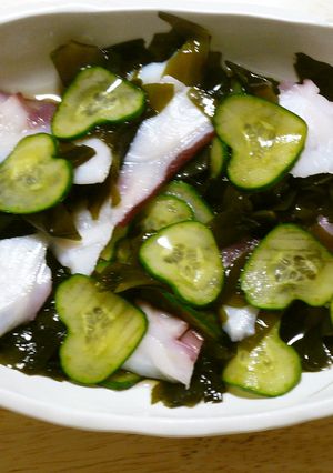 ☆きゅうりとわかめとタコの酢の物☆-レシピのメイン写真