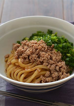肉みそ油うどん-レシピのメイン写真