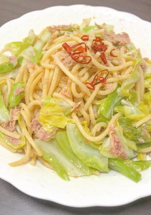 簡単！キャベツとツナのオイルパスタ-レシピのメイン写真