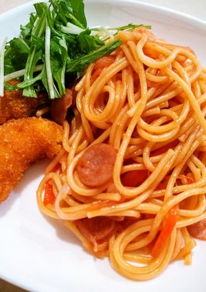 ナポリタンパスタ。パナソニックのビストロ-レシピのメイン写真