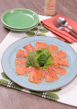 やきしおで味決まる！サーモンカルパッチョ-レシピのメイン写真
