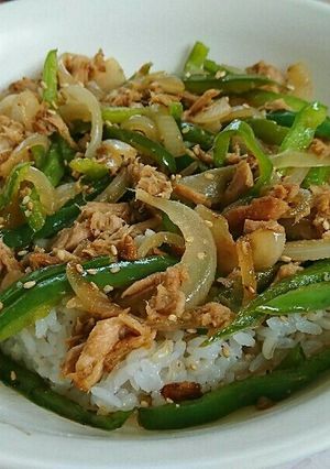 ツナ缶で簡単ランチ☆丼で(^^)-レシピのメイン写真