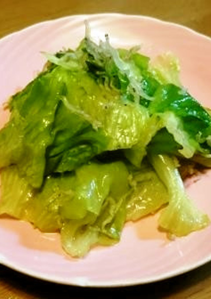 かんたん野菜料理　レタスのじゃこ炒め-レシピのメイン写真
