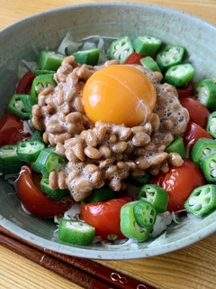【ダイエット】ねばねば温野菜ボウル-レシピのメイン写真