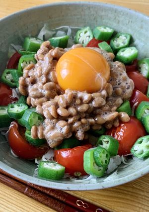 【ダイエット】ねばねば温野菜ボウル-レシピのメイン写真