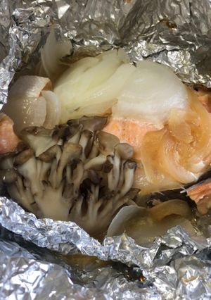 きのことシャケのホイル焼き-レシピのメイン写真