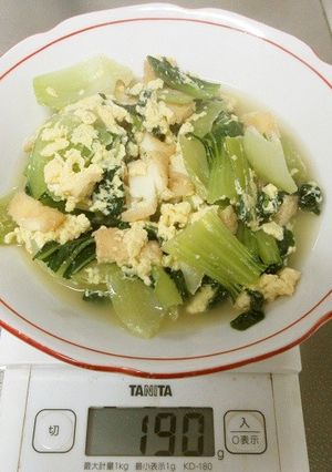 チンゲン菜と油揚の卵とじ-レシピのメイン写真