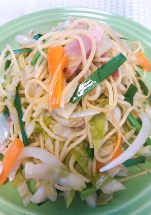 キャベツたっぷり！パスタで塩焼きそば-レシピのメイン写真